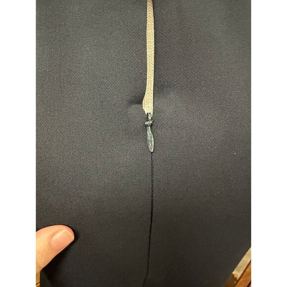 Massimo Dutti Navy Zipper Front Dress in 10 - Picture 2 of 3